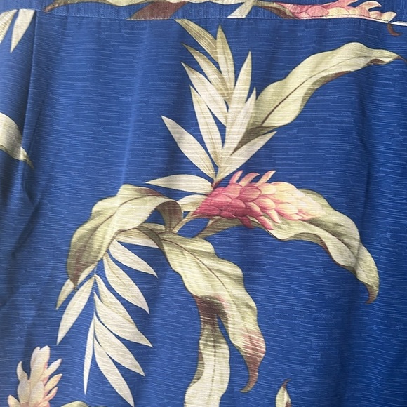 Jamaican jazz authentic island style Blue Casual Button Down Shirt - Picture 5 of 6